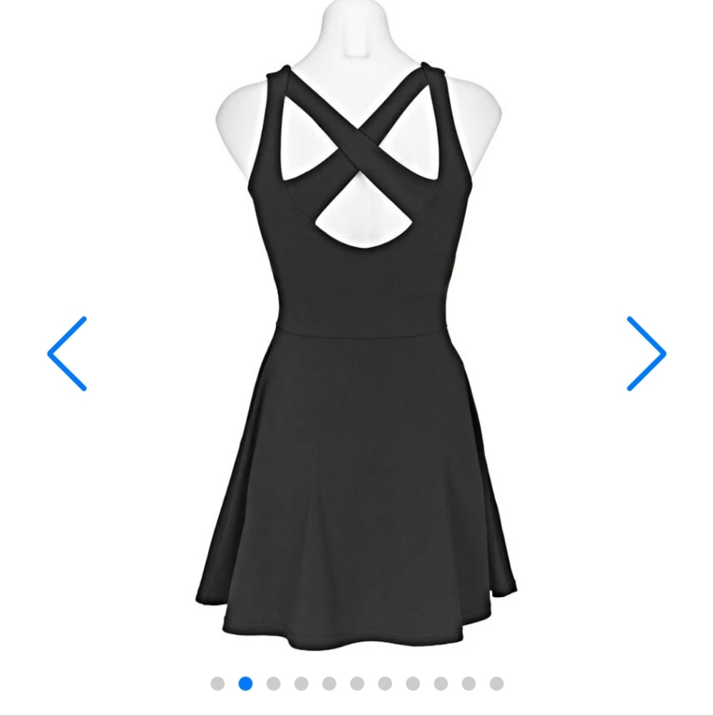 Popfit Fit & Flare Dress (Has Pockets!!) - Size L - Black NWT